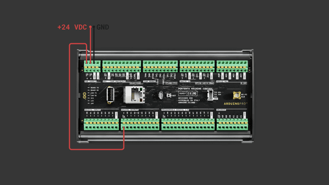 Powering the digital output channels of the Portenta Machine Control