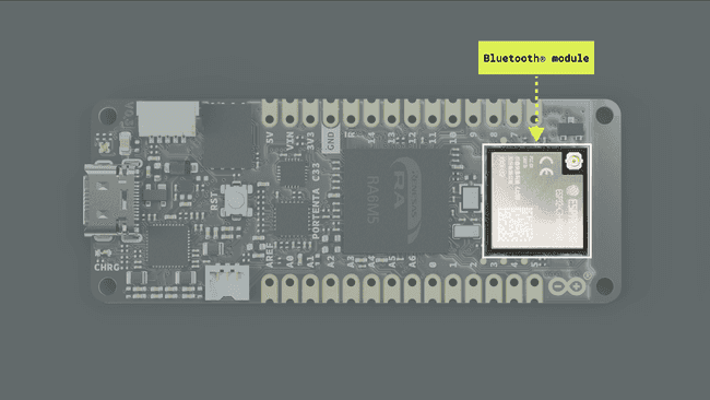 Onboard Bluetooth® module of the Portenta C33 board