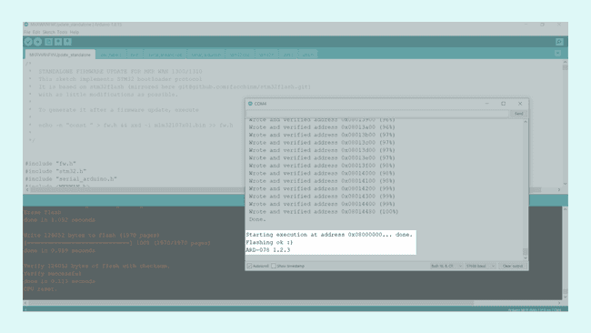 Updating the firmware of the MKR WAN 1310 LoRa® module.