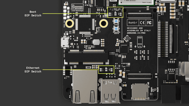 Portenta Max Carrier DIP switches