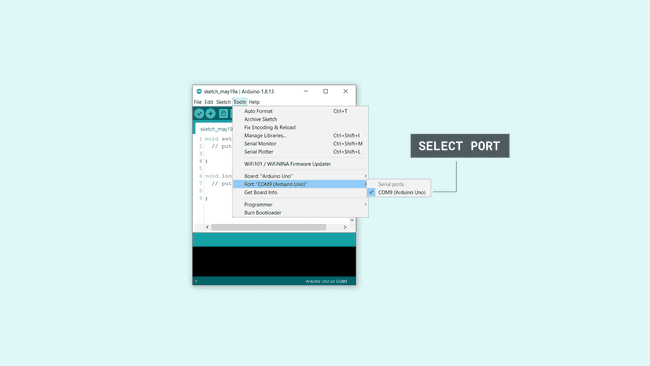 Selecting the port