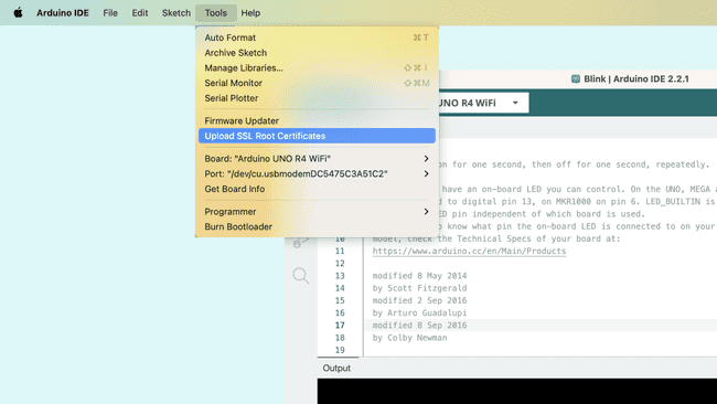 Selecting the Certificate Uploader Tool.