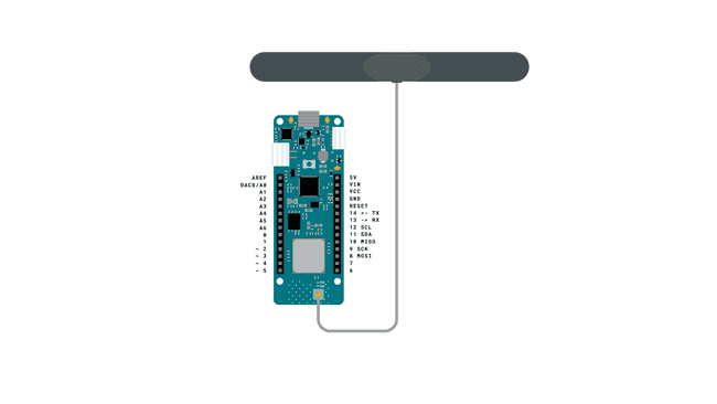 Simple circuit of the board and antenna.