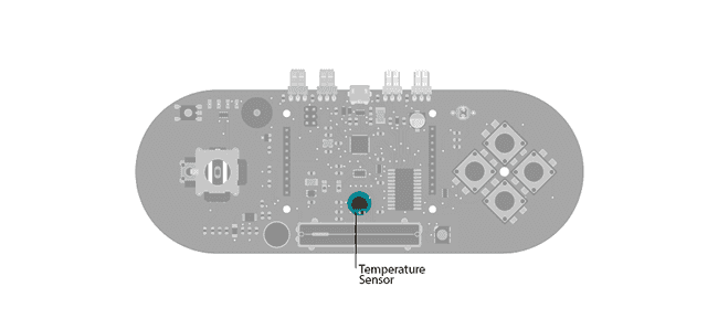 Temperature to send data to your computer from the Esplora