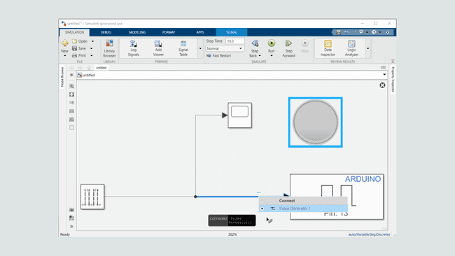 Connect Lamp Block to Model