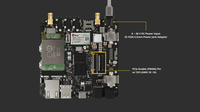 Portenta Max Carrier & Mini PCIe Setup