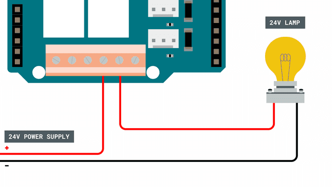 A high power circuit (24V).